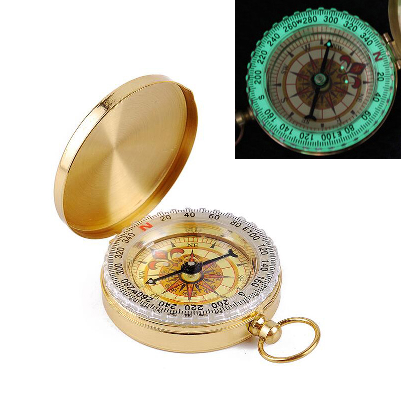 Outdoor-Portable-Brass-Pocket-G50-Copper-Golden-Compass-Luminous-Navigation-Flip-1257577