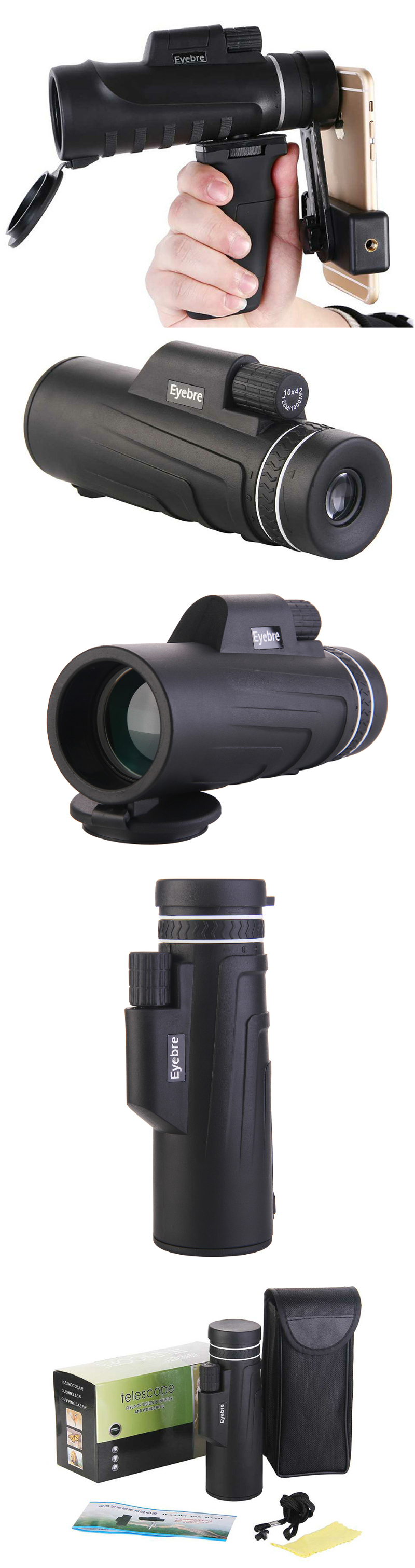 10x42-HD-Zoom-Monocular-Waterproof-Telescope-Camping-Night-Vision-Bird-Watching-With-Phone-Clip-1355010