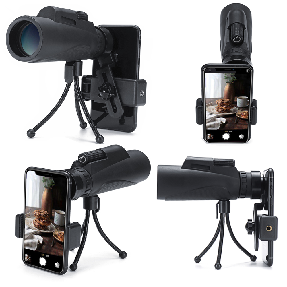 12x50-Outdoor-Monocular-Optical-HD-Lens-Camping-TelescopeTripodMobile-Phone-Clip-1378805