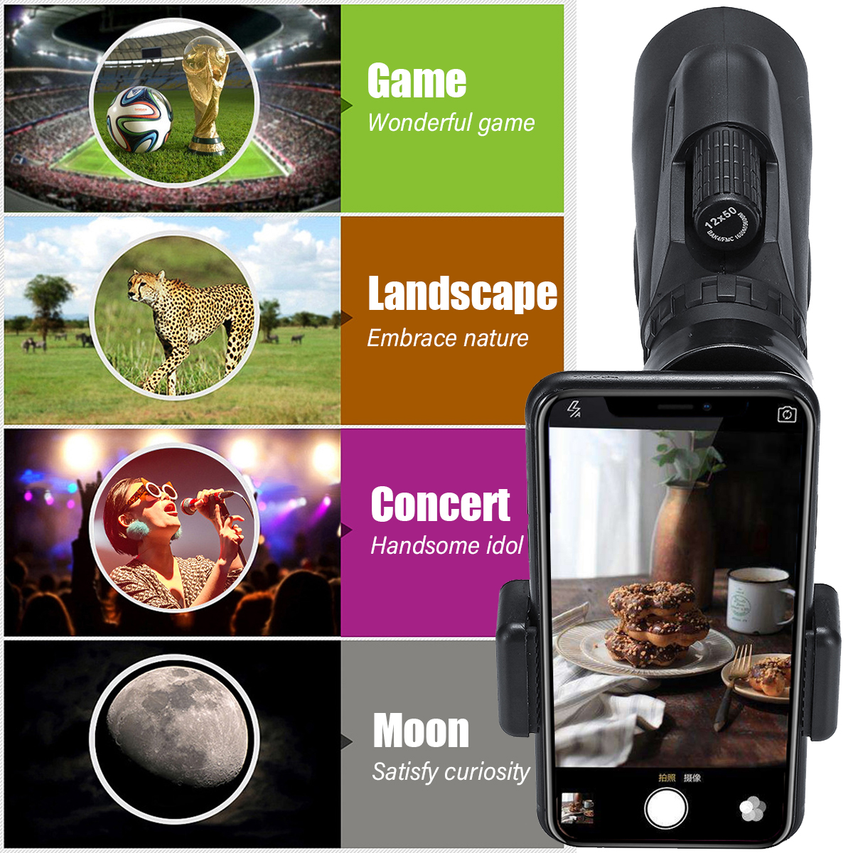 12x50-Outdoor-Monocular-Optical-HD-Lens-Camping-TelescopeTripodMobile-Phone-Clip-1378805