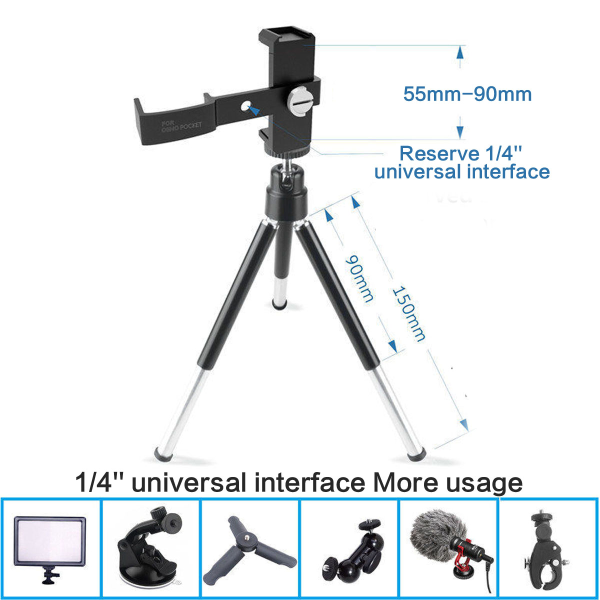 DJI-Osmo-Pocket-Multi-Functional-Extension-Tripod-Bracket-Mount-Phone-Holder-Handheld-Gimbal-1409310