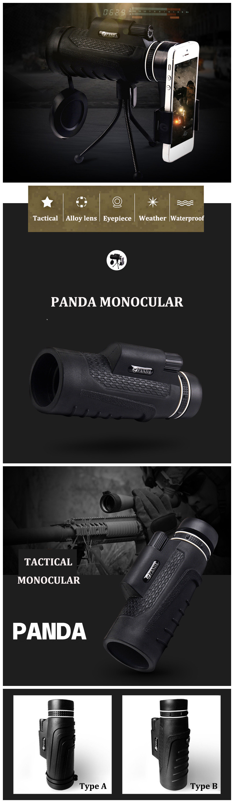 PANDA-40X60-HD-BAK4-Monocular-Low-Light-Level-Night-Vision-Phone-Telescope-1132431