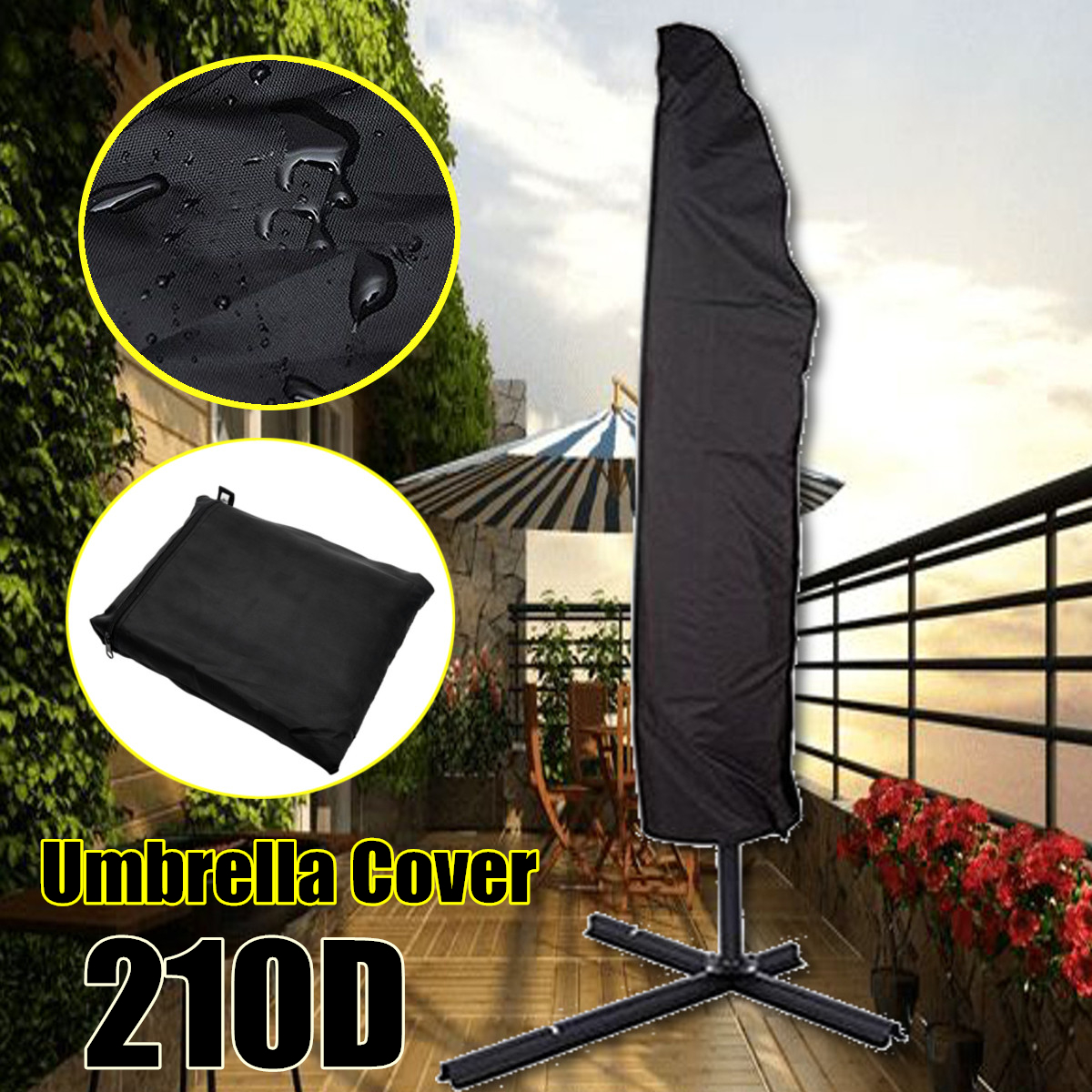 104x27inch-Outdoor-Garden-Parasol-Cover-Waterproof-Anti-UV-Rain-Umbrella-Storage-Bag-1338932