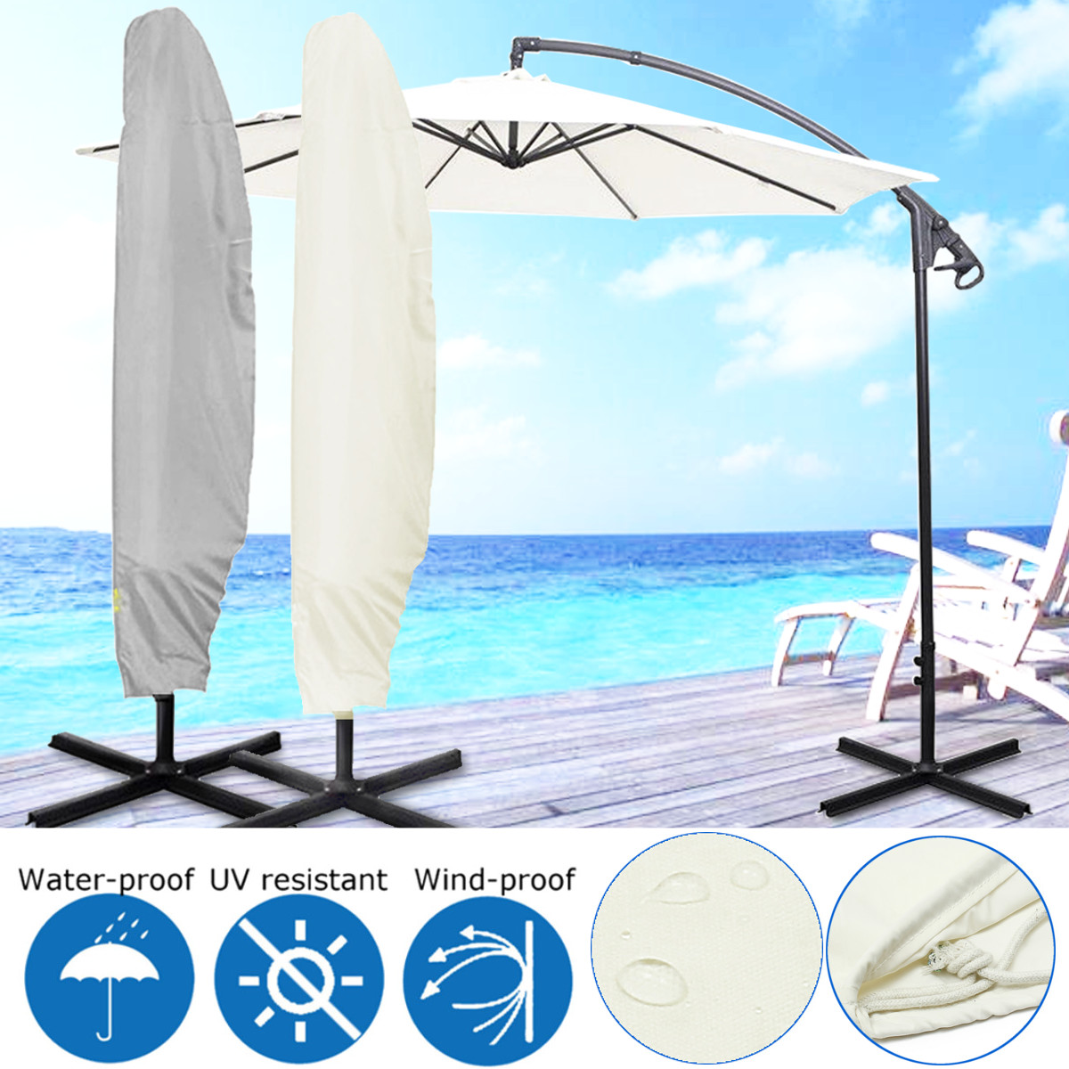 104x32inch-Outdoor-Garden-Parasol-Cover-Waterproof-Anti-UV-Rain-Resistant-Umbrella-Storage-Bag-1338928