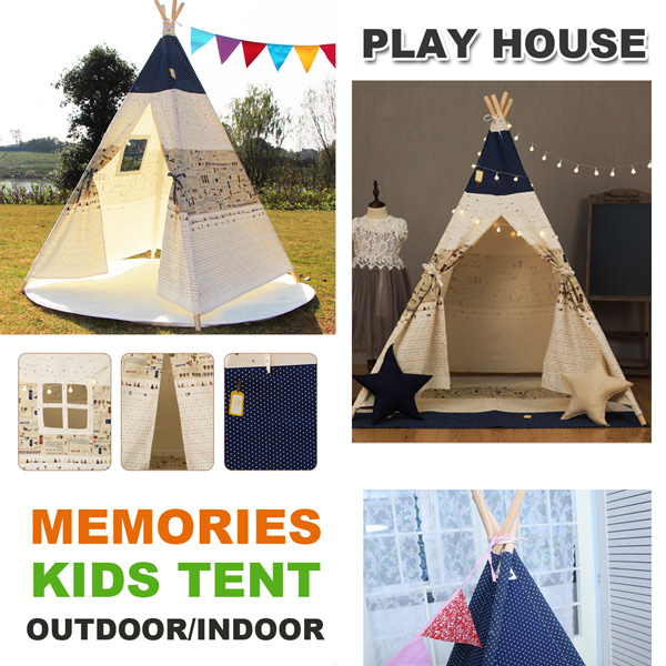 120-x-120-x-160cm-Children-Game-Tent-Foldable-White-and-Blue-Ribbon-Pattern-Teepee-1196948