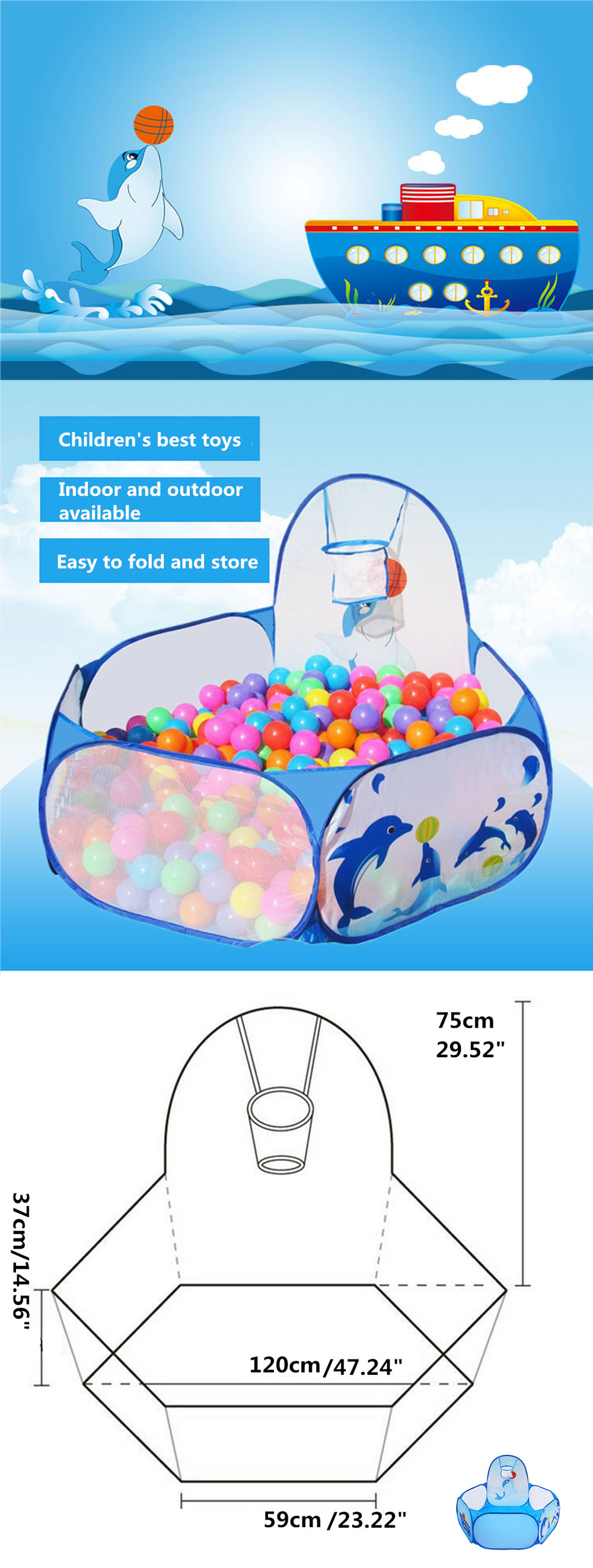 12M-Baby-Ball-Pool-Ocean-Plastic-Basketball-Basket-Portable-Camping-Indoor-Kids-Play-Tent-1347325