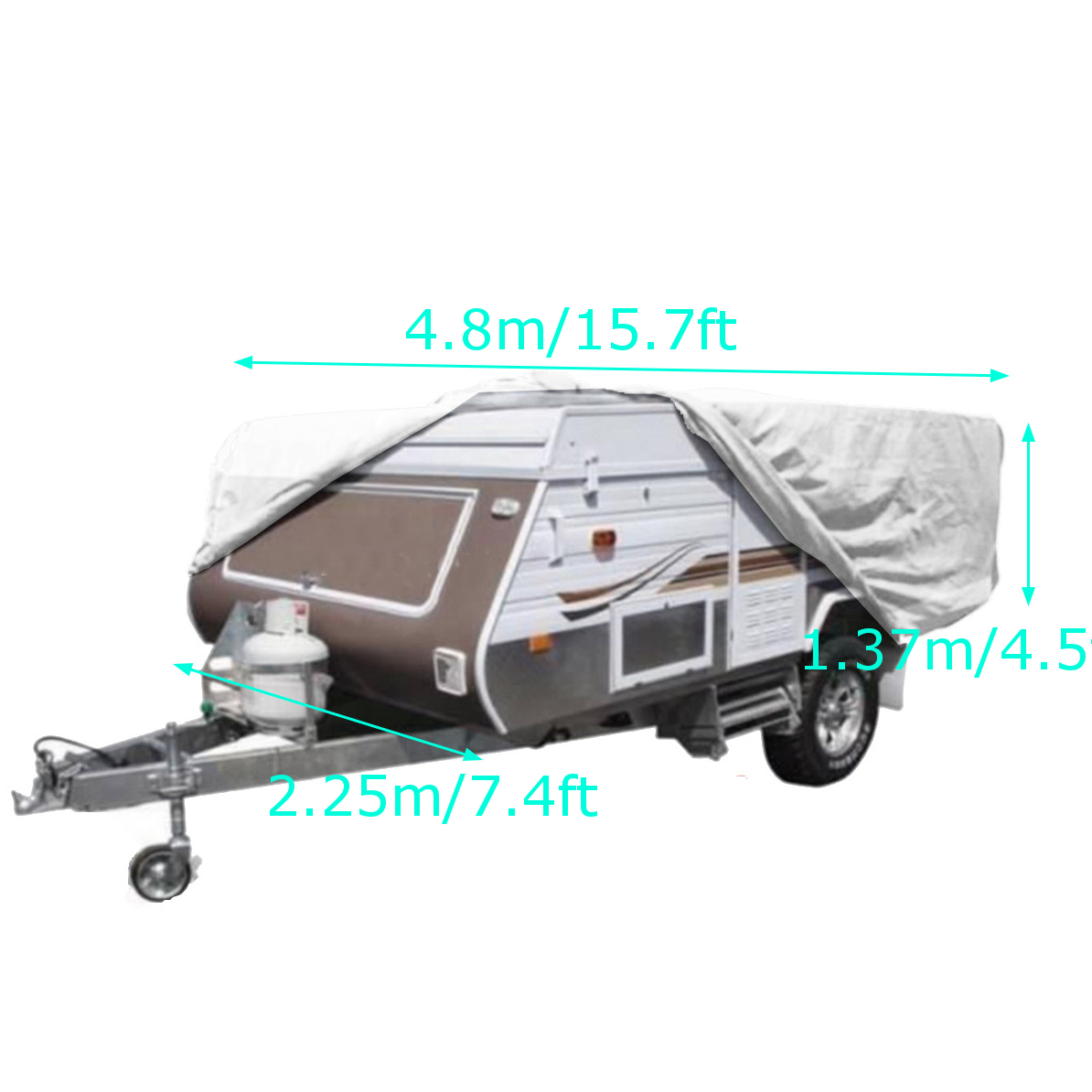 14-16ft-Pop-Up-Folding-Waterproof-Anti-UV-Camper-Tent-Trailer-Storage-Cover-With-Fixed-Ring-1344227