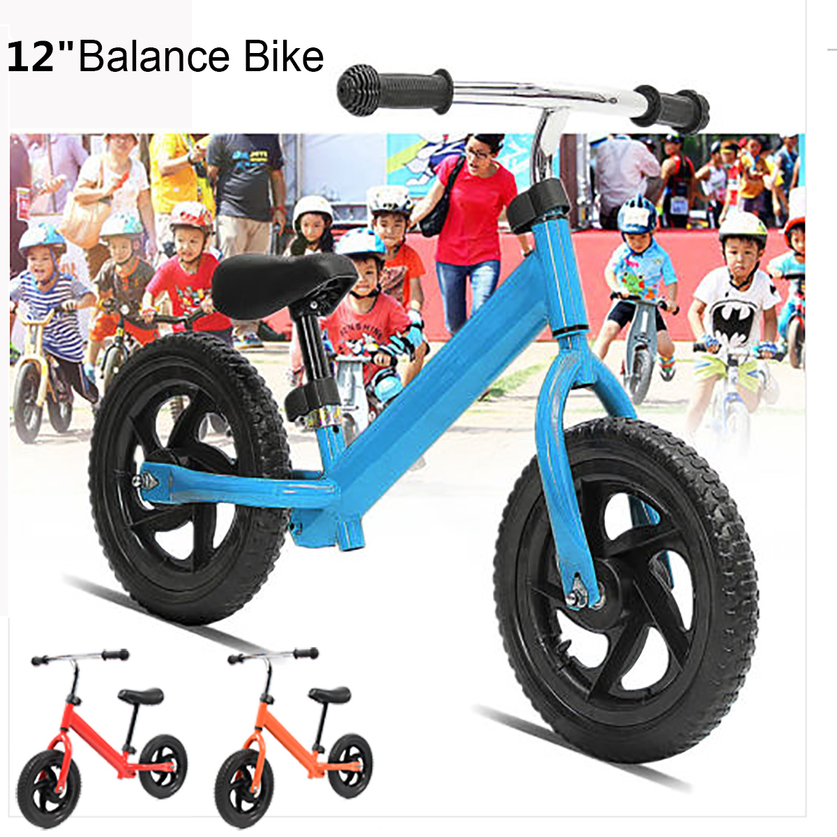 12quot-Kids-Balance-Bike-No-Pedal-Learn-To-Ride-Strider-Pre-Bike-Adjustable-Seat-1257937