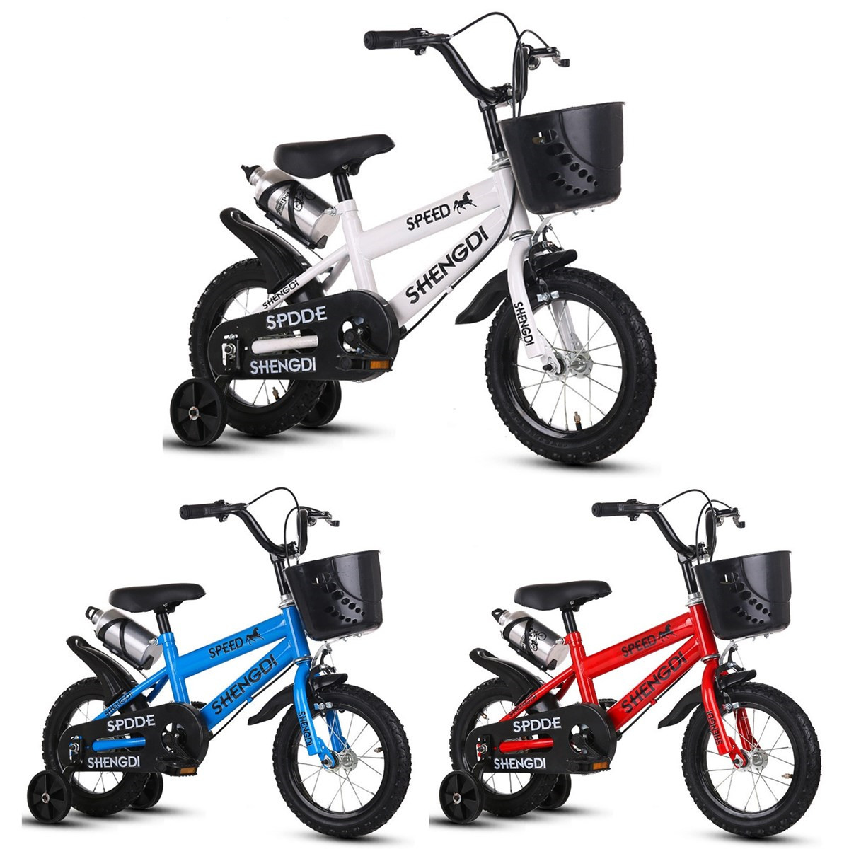 BIKIGHT-12quot-Kids-Bike-Tricycle-3-Wheels-Balance-Protection-Safety-Baby-Safety-Cycling-Training-Bi-1339156