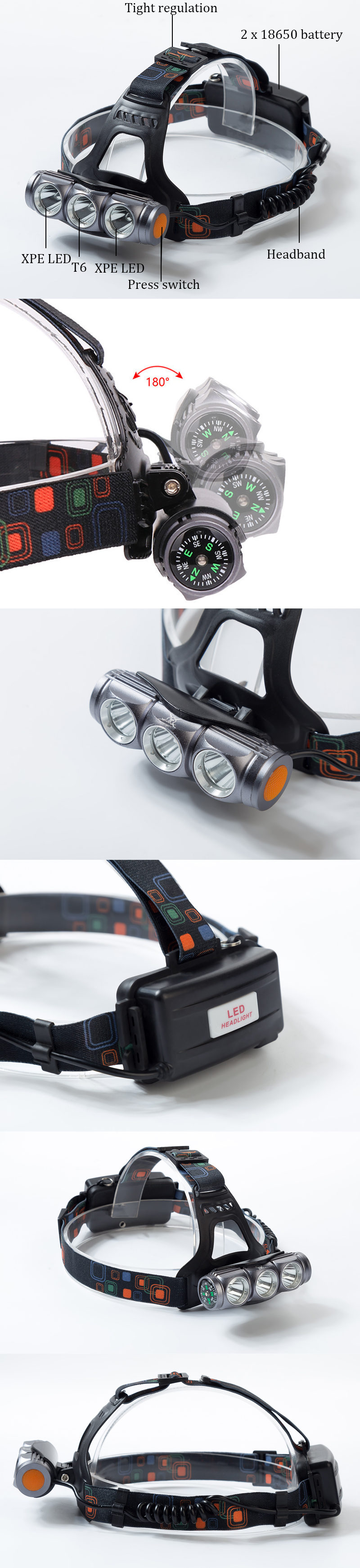 XANESreg-1800LM-T62-x-XPE-LED-Compass-HeadLamp-18650-Battery-4-Modes-DC-Direct-Charge-Waterproof-For-1411565