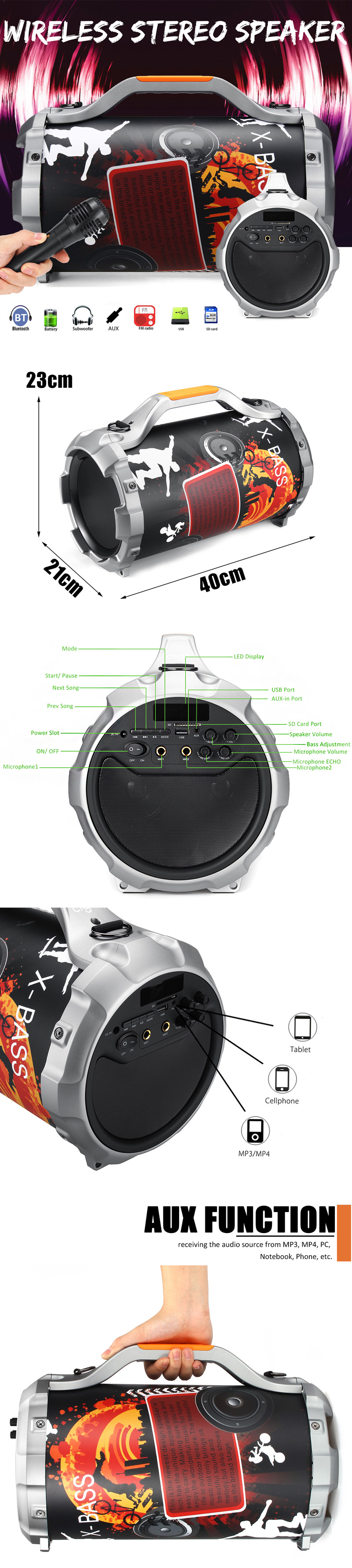 BIKIGHT-Wireless-bluetooth-Speaker-Stereo-Bass-Subwoofer-Cycling-Portable-Karaoke-DJ-System-1430404