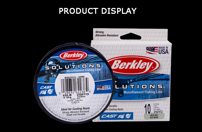 Berkley-Solutions-228m-Nylon-Fishing-Line-Casting-Reel-Strong-Pull-Green-Monofilament-Fishing-Lure-L-1381090