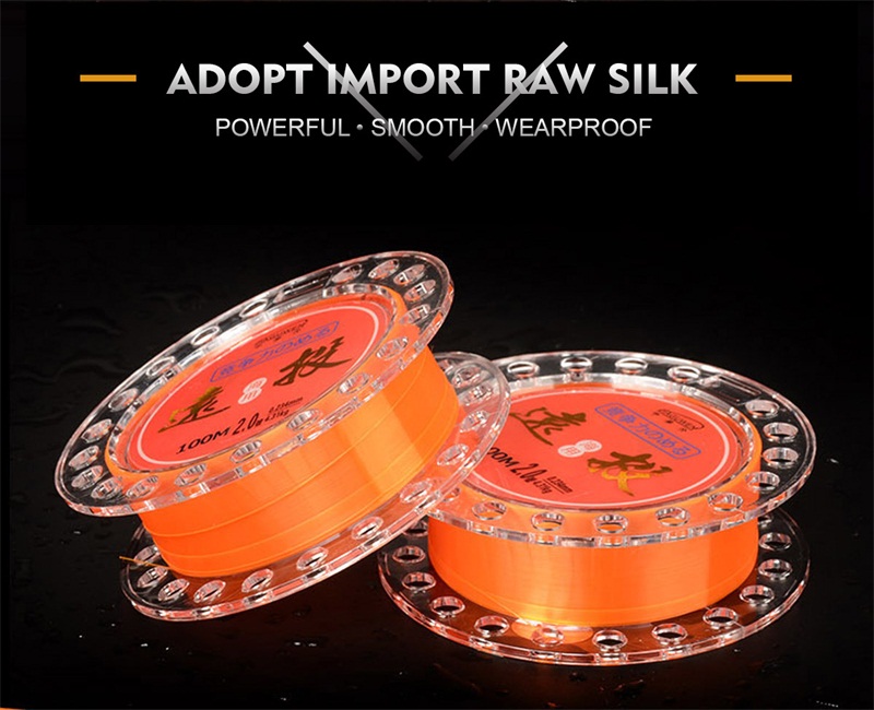 Bobing-100m-Nylon-Orange-Monofilament-Fishing-Line-08-80-Saltwater-Fishing-Wire-1246689