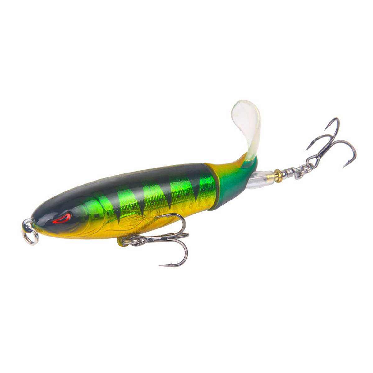 10cm-13g-Minnow-Fishing-Lure-Rotating-Tail-Popper-Topwater-Swim-Crankbait-Artificial-Hard-Bait-1354984