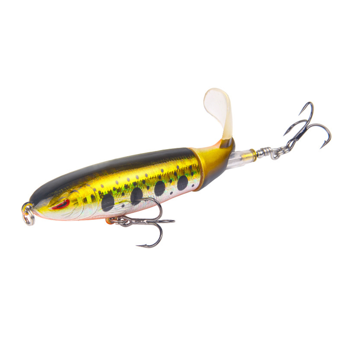 10cm-13g-Minnow-Fishing-Lure-Rotating-Tail-Popper-Topwater-Swim-Crankbait-Artificial-Hard-Bait-1354984