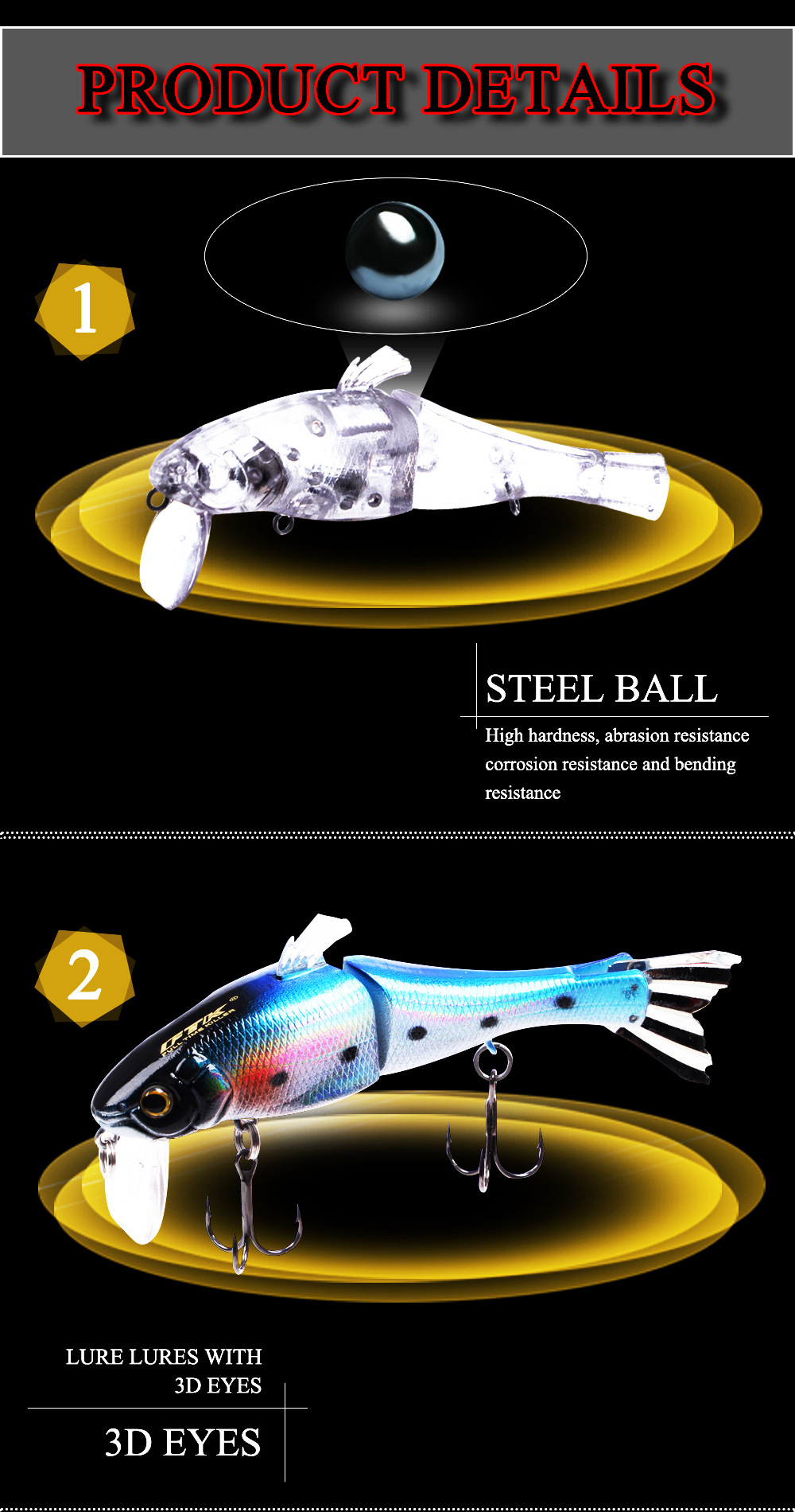 HF021-1pc-95mm-13g-Minnow-Fishing-Lure-Hard-Bait-2-Sections-Double-Hook-Luminous-1346285