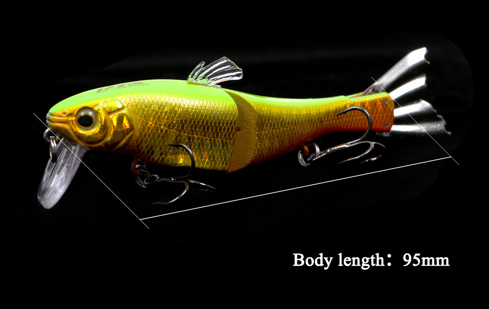 HF021-1pc-95mm-13g-Minnow-Fishing-Lure-Hard-Bait-2-Sections-Double-Hook-Luminous-1346285