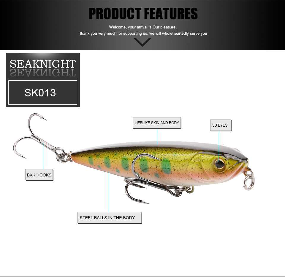 SeaKnight-SK013-1PCS-Pencil-Fishing-Lure-9g-80mm-Topwater-Hard-Bait-Hooks-3D-Eyes-Floating-Lure-1140885