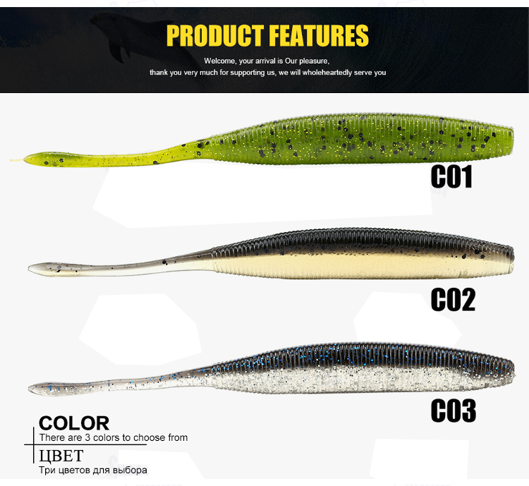 SeaKnight-SL006-6pcsbag-77g-125mm5in-Carp-Fishing-Lure-Silicone-Soft-Worm-Baits-Lure-1201621