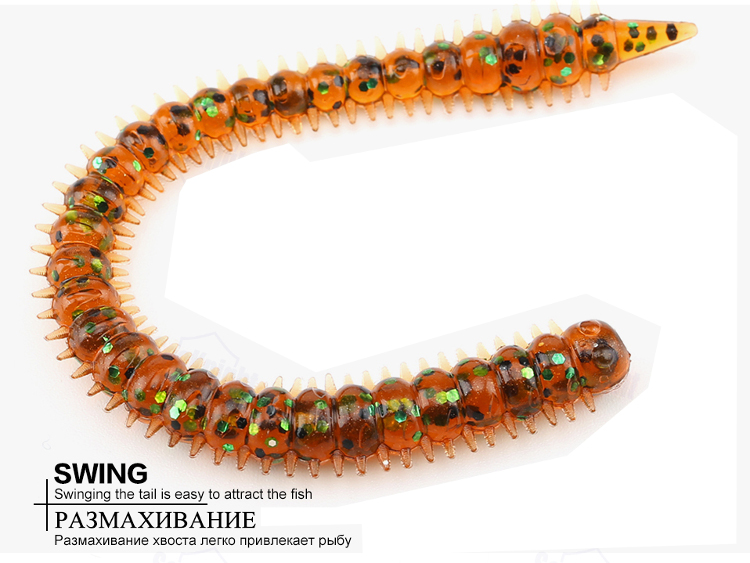 SeaKnight-SL009-8pcsbag-36g-130mm51in-Silicone-Soft-Fishing-Lure-Earthworm-Centipede-Worm-Lure-1201291