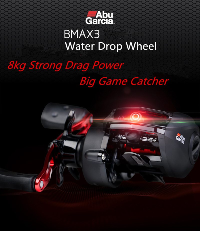 Abu-Garcia-BMAX3-64--1-41BB-Bait-Casting-Fishing-Reel-8kg18Ib-Drag-Left-Right-Water-Drop-Wheel-1289461