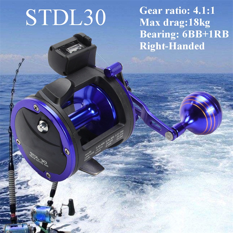 Aluminium-Alloy-Trolling-Drum-Reel-411-61BB-Saltwater-Sea-Fishing-Wheel-Right-Handed-STDL30-1215558