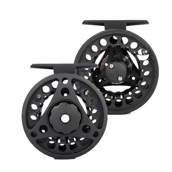 Aluminum-Fly-Fishing-Reel-Left-and-Right-Hand-34wt-Adjustable-Drag-Black-982690