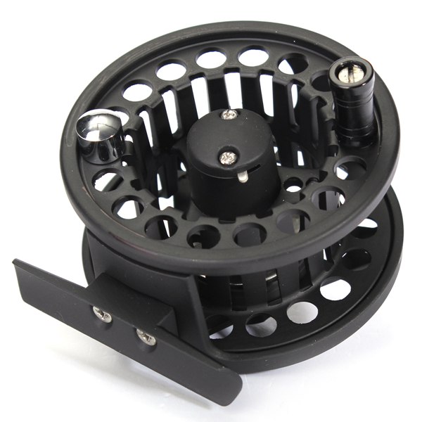 Aluminum-Fly-Fishing-Reel-Left-and-Right-Hand-34wt-Adjustable-Drag-Black-982690