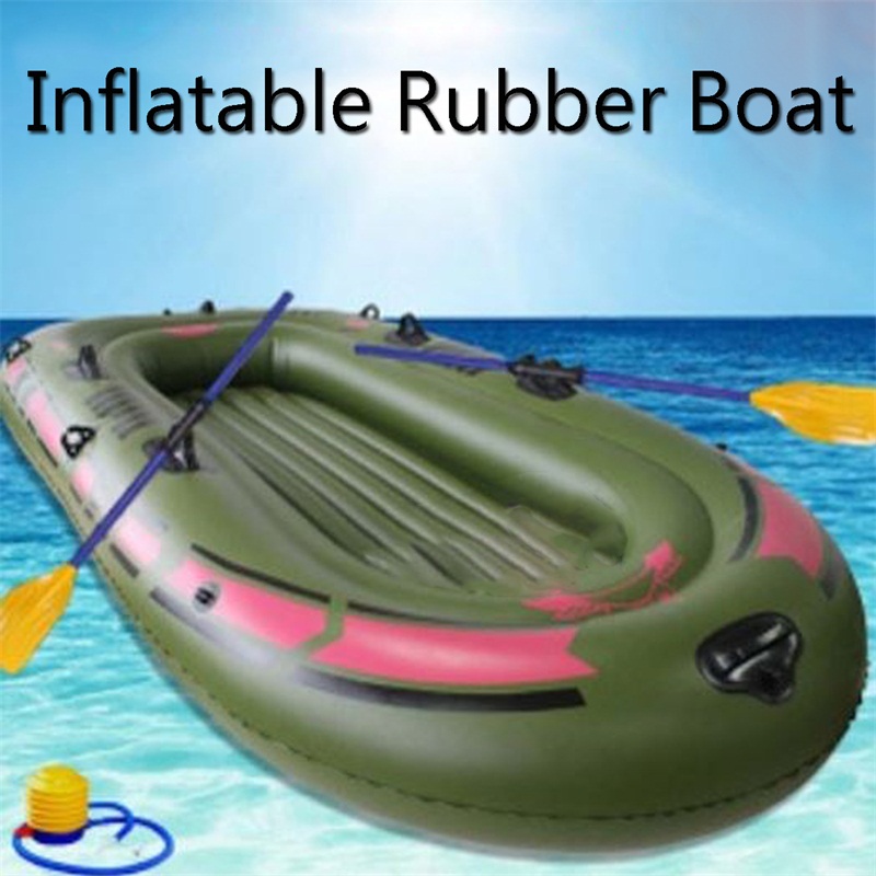 190120cm-2-Person-Green-Kayak-PVC-Inflatable-Boat-Rubber-Inflatable-Boat-Oars-Air-Pump-Rope-Set-1205714