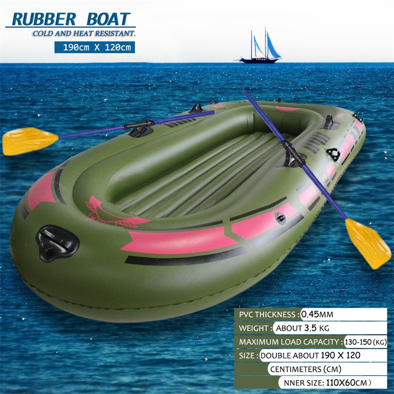 190120cm-2-Person-Green-Kayak-PVC-Inflatable-Boat-Rubber-Inflatable-Boat-Oars-Air-Pump-Rope-Set-1205714