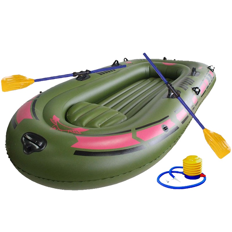 190120cm-2-Person-Green-Kayak-PVC-Inflatable-Boat-Rubber-Inflatable-Boat-Oars-Air-Pump-Rope-Set-1205714