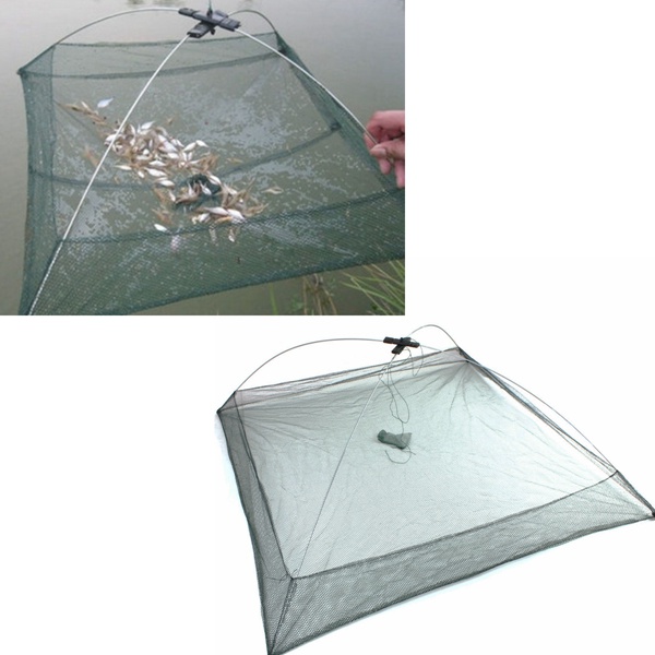 100X100cm-Fishing-Net-Foldable-Crawdad-Fish-Shrimp-Fishpot-Cage-980395