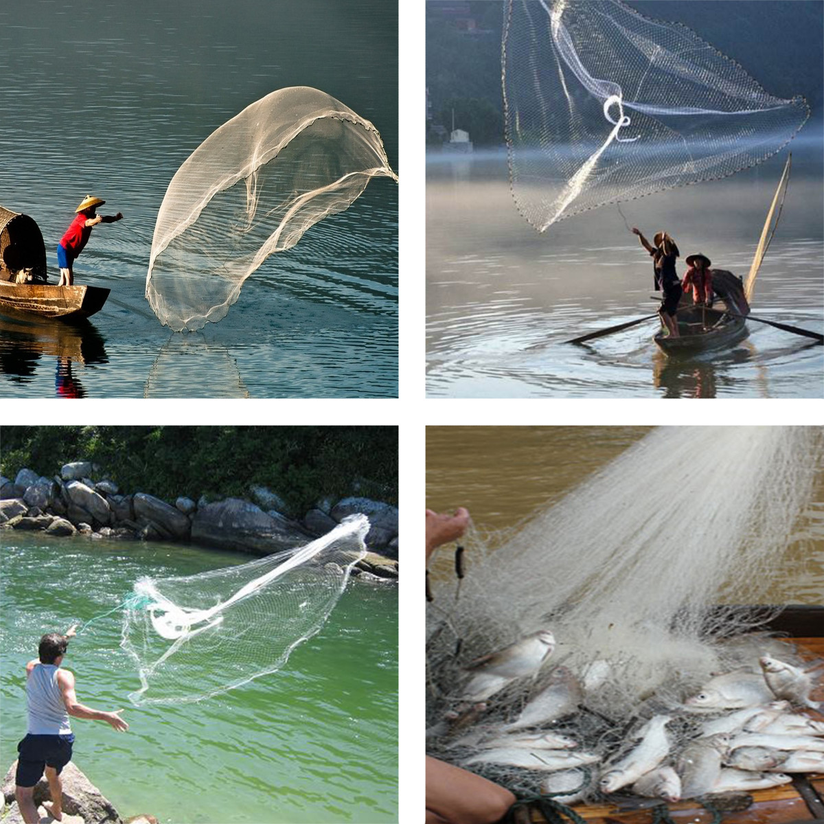 12ft-38quot-Nylon-Monofilament-Mesh-Fishing-Net-Saltwater-Bait-Casting-Net-White-1289493