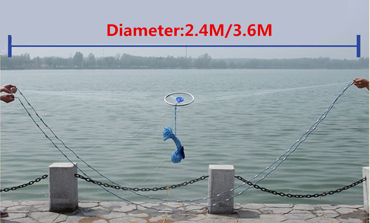 24M36M-Hand-Cast-Fishing-Net-Spin-Nylon-Fish-Bait-Net-With-Sinker-1438885