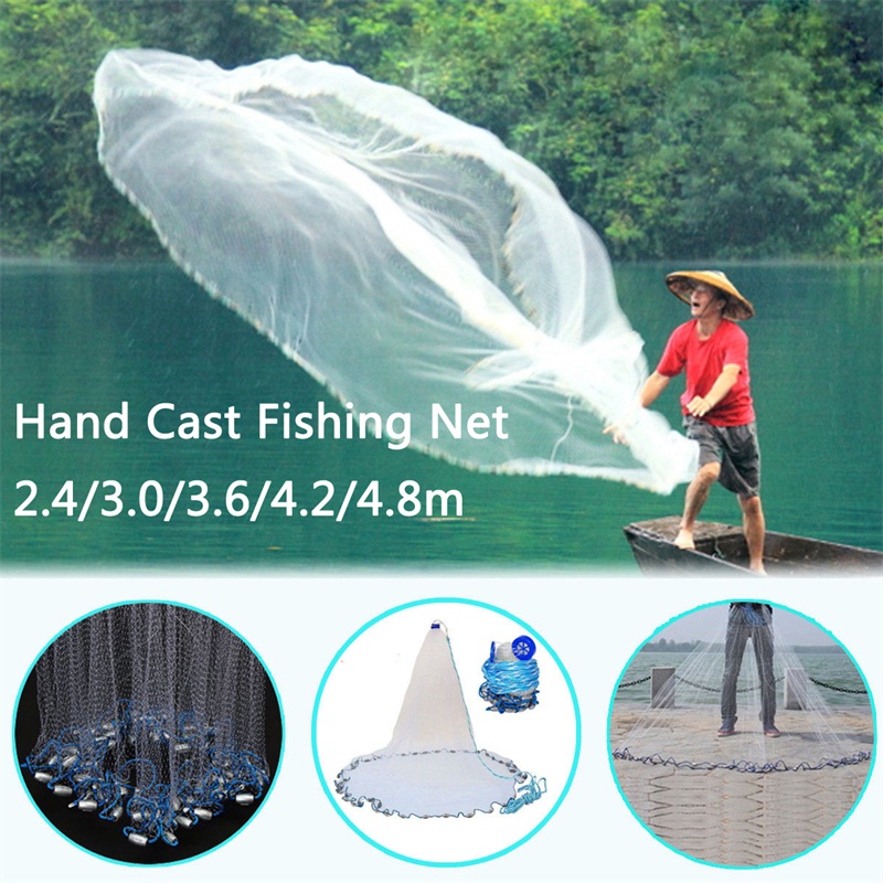 24m-48m-Large-Hand-Cast-Fishing-Net-Spin-Network-Bait-Fish-Net-Portable-Sinker-Net-1222457