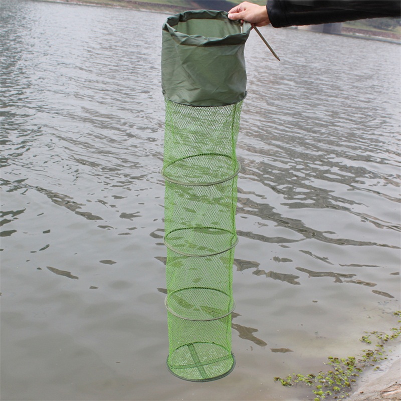 25cm-33cm-Foldable-Fish-Cage-Shrimp-Fishing-Net-Mesh-Portable-Anti-Jump-Keepnet-Fishing-Net-1209628