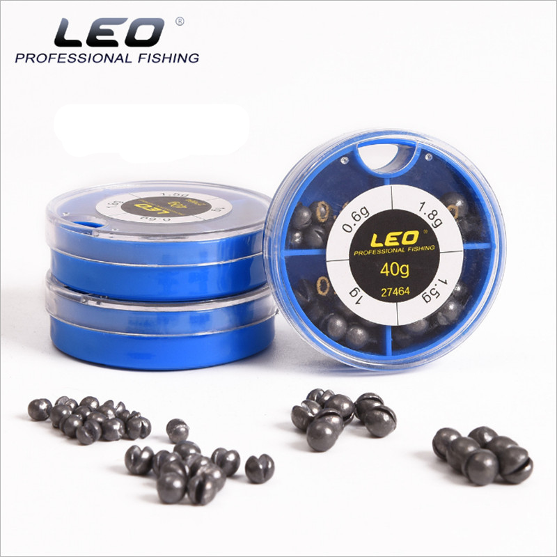 LEO-40g-4-Sizes-06g-1g-15g-18g-Lead-Sinkers-Plastic-Box-Water-Droplets-Sinking-Fishing-Tool-1231398