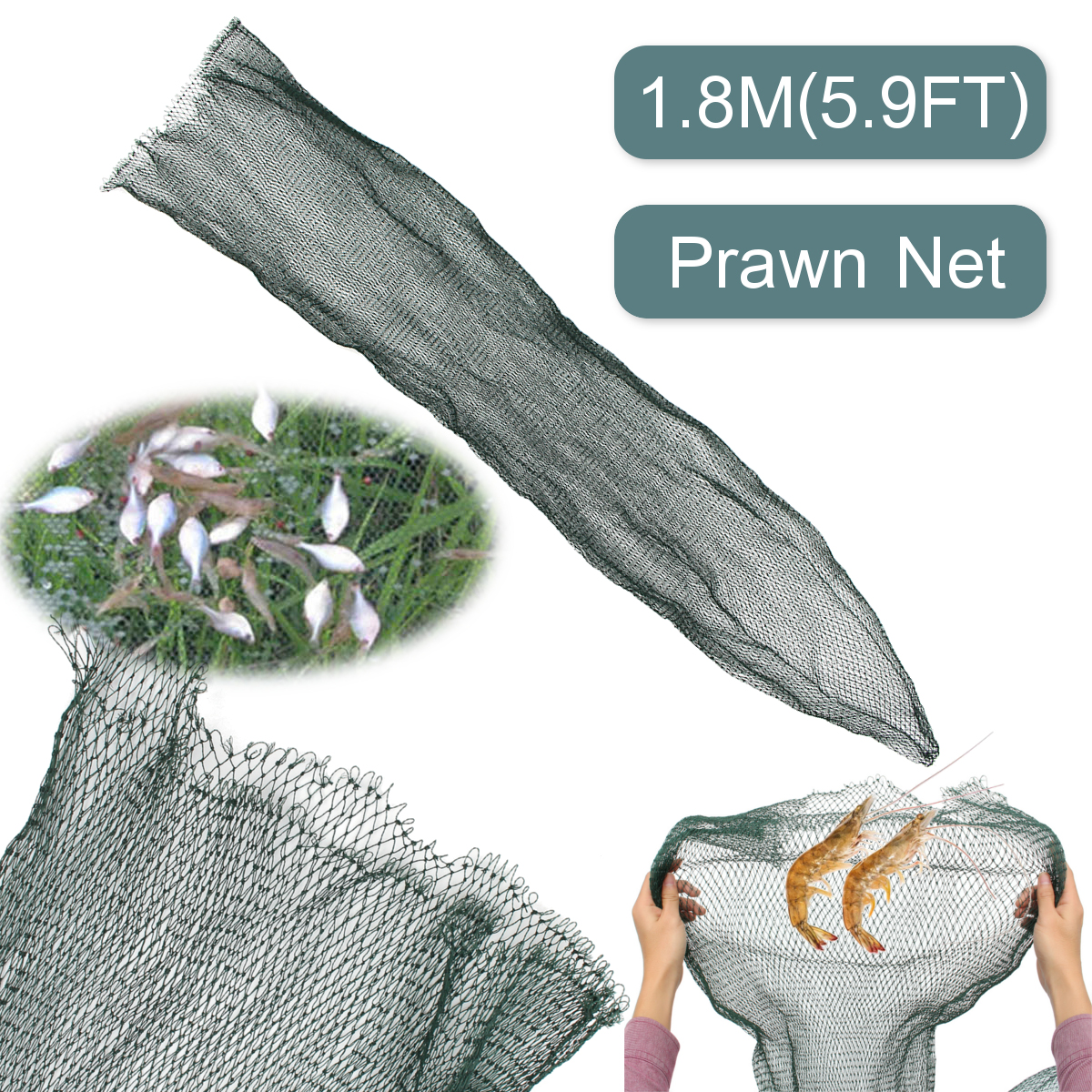 ZANLURE-59ft-Prawn-Net-Polyhexene-for-Crayfish-Crabs-Lobsters-Prawns-Minnows-1245577