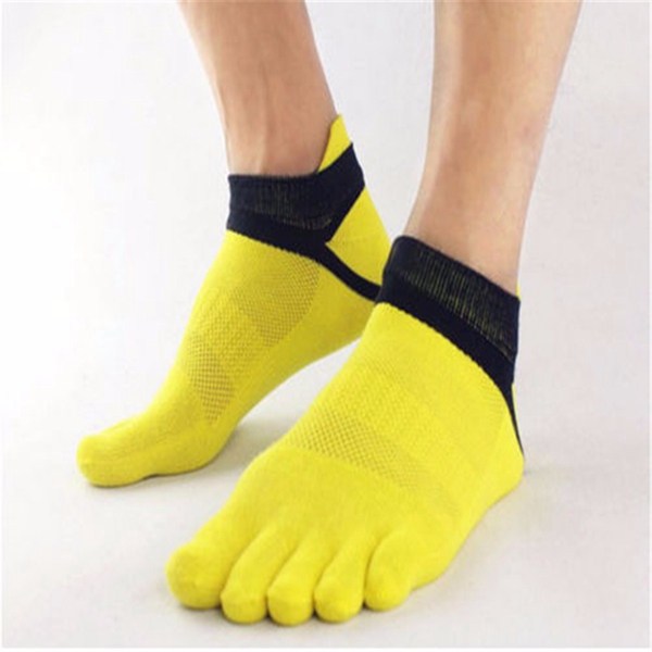 1-Pair-Of-Mens-Cotton-Toe-Socks-Five-Finger-Sports-Outdoor-Work-Cotton-Colours-1037530