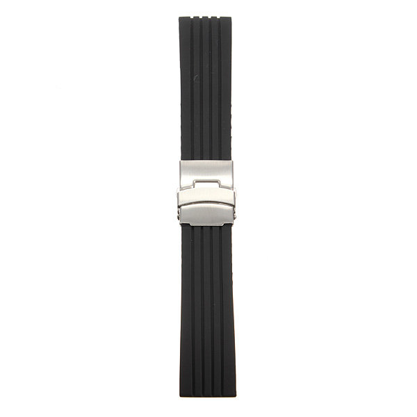 KALOAD-18202224mm-Waterproof-Black-Strap-Replacement-Silicone-Rubber-Sports-Watch-Band-1415914