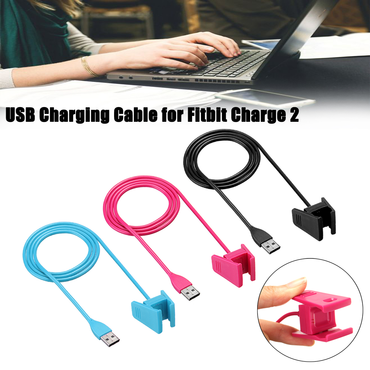 KALOAD-1m-USB-Charging-Cable-Replacement-Charger-For-Fitbit-Charge-2-Smart-Bracelet-Wristband-1352607