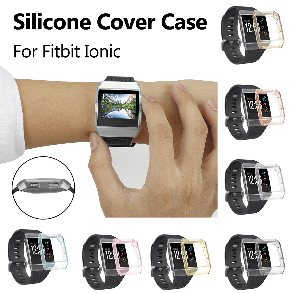 Silicone--Case-Cover-Protective-Shell-for-Fitbit-Ionic-Smart-Band-1252040