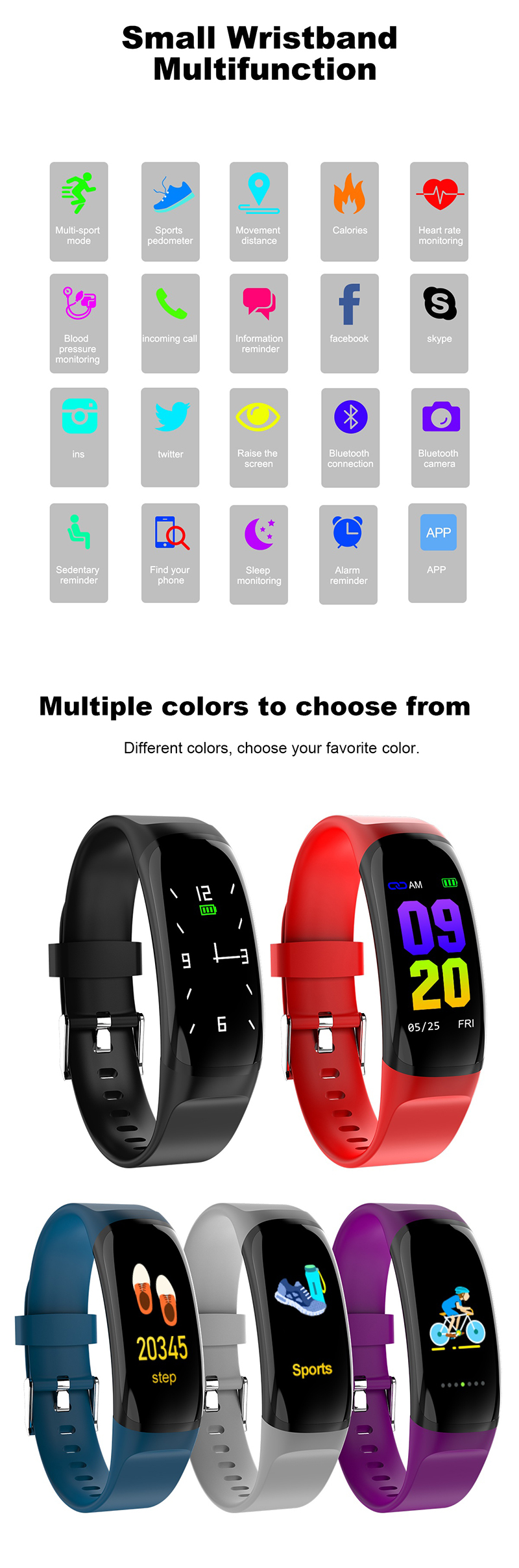 XANES-MK04-096quot-IPS-Color-Screen-Smart-Bracelet--IP67-Waterproof-Pedometer-Heart-Rate-Monitor-Blo-1337260