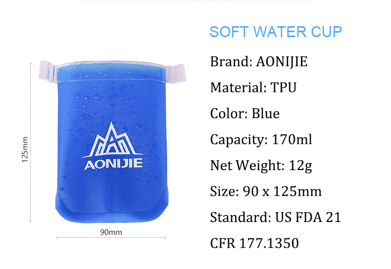 AONIJIE-170ML-Sports-Soft-Water-Bag-Exercise-Running-Folding-Cup-Kettle-1115714