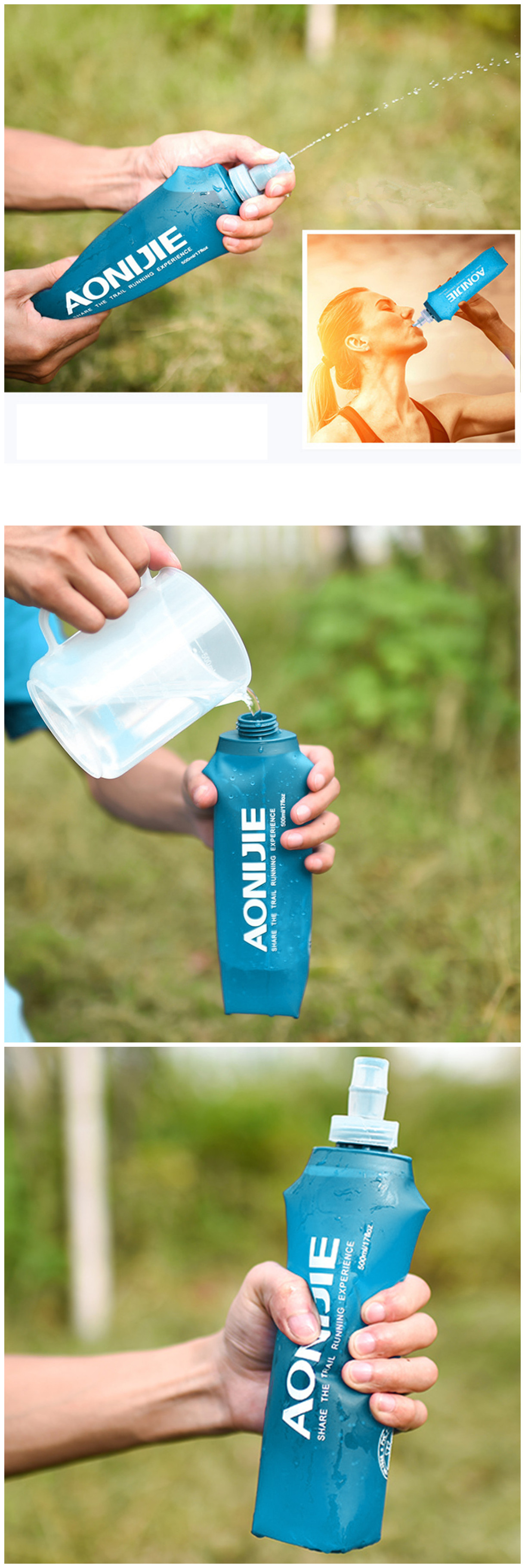 AONIJIE-250ml-500ml-Foldable-TPU-Water-Bottle-Soft-Drinking-Kettle-Outdoor-Sports-Running-1129003