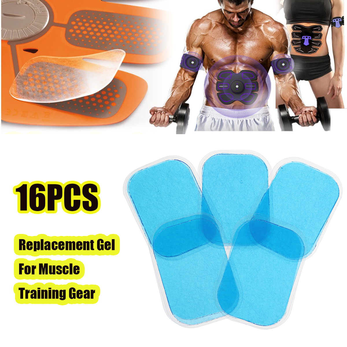 KALOAD-16PCSSet-Blue-Replacement-Gel-For-Abdominal-Muscle-Training-Pads-Gear-Fitness-Massage-1418270