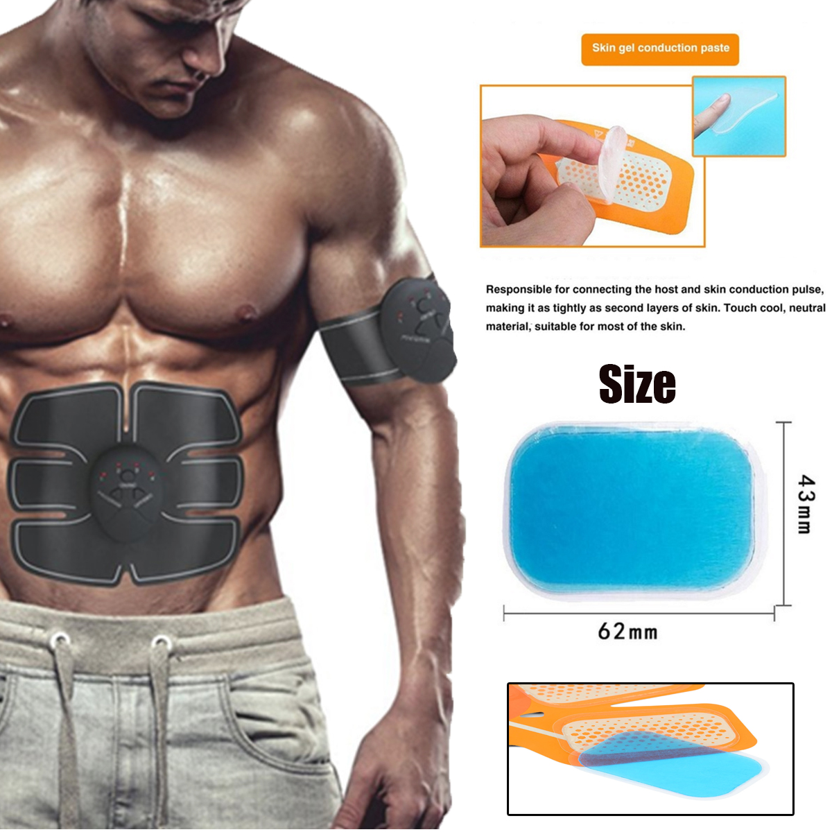 KALOAD-16PCSSet-Blue-Replacement-Gel-For-Abdominal-Muscle-Training-Pads-Gear-Fitness-Massage-1418270