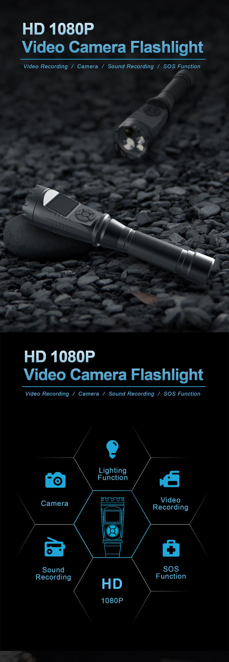 AURKTECH-HD-1080P-IP56-Waterproof-Video-Sound-SOS-Funtion-Camera-Recorder-Flashlight-1150518