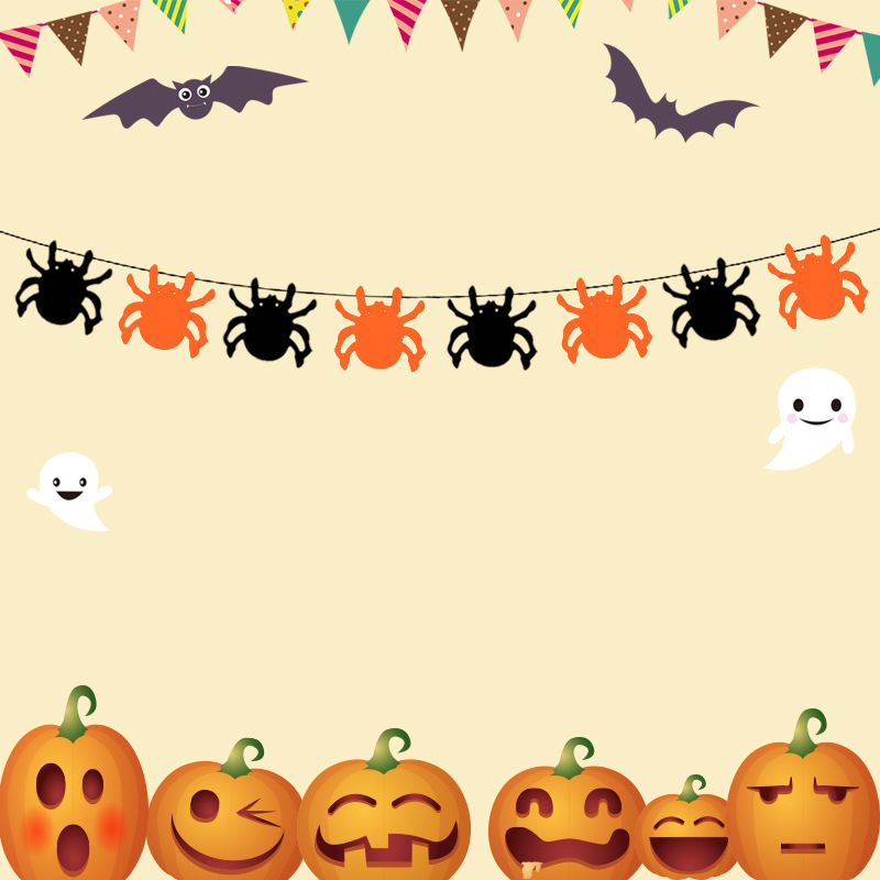 1-Pcs-Halloween-Fabric-Pumpkin-Skull-Bat-Spider-Hanging-Party-Decoration-Ornaments-DIY-Pull-Flags-1201666