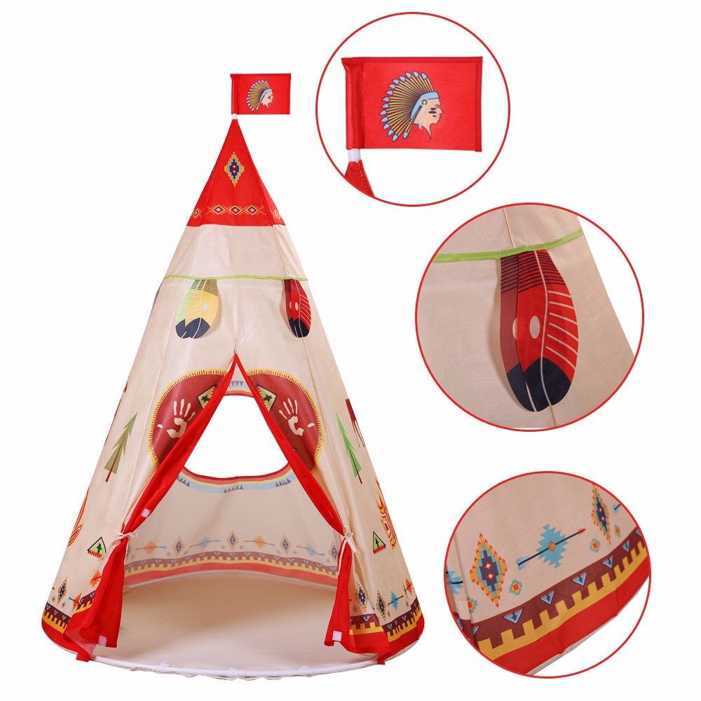 160-x-105cm-Children-Indian-Toy-Teepee-Safety-Tent-Portable-Play-House-Kids-Indoor-Game-Room-Outdoor-1115803